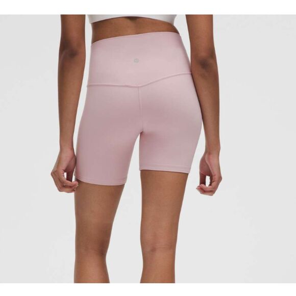 BNWT Women Lululemon Align High-Rise Short 6" Pink Haze Size 8 - Picture 2 of 9